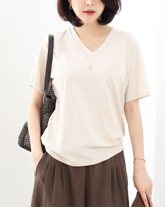������ ��� ������ ���̳� ž (3color)*cotton modal blend /�ε巯�� ��ư ��ġ���� �����̴� ���̳� ���� Ƽ����